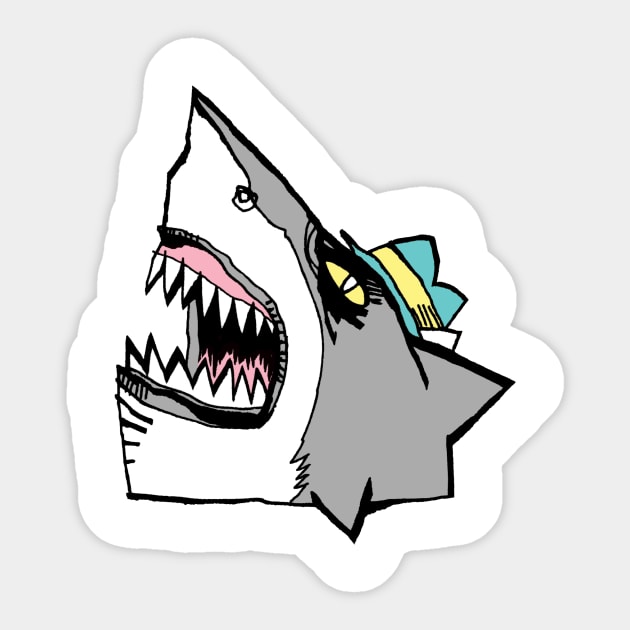 SHARK DETECTIVE Sticker by Jim Mahfood